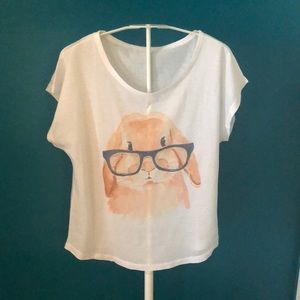 Watercolor style bunny T-shirt